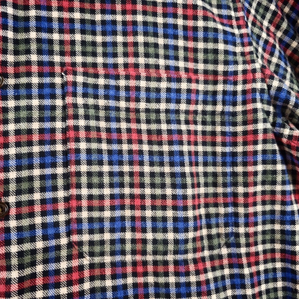 Orvis‎ Luxury Flannel Shirt Mens Medium Long Sleeve Button Down Multicolor Check - Picture 2 of 9